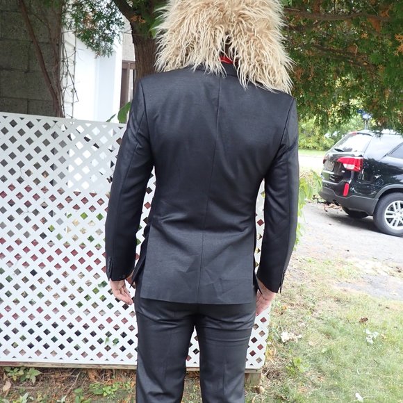 Shiny Black Vietnamese Suit - -  40 R Jacket  Pants 32/30 - Picture 4 of 7